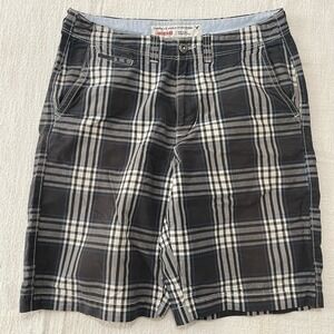 American Eagle Outfitters Men's 32 Classic Length Blue Plaid Shorts Inseam 10"‎